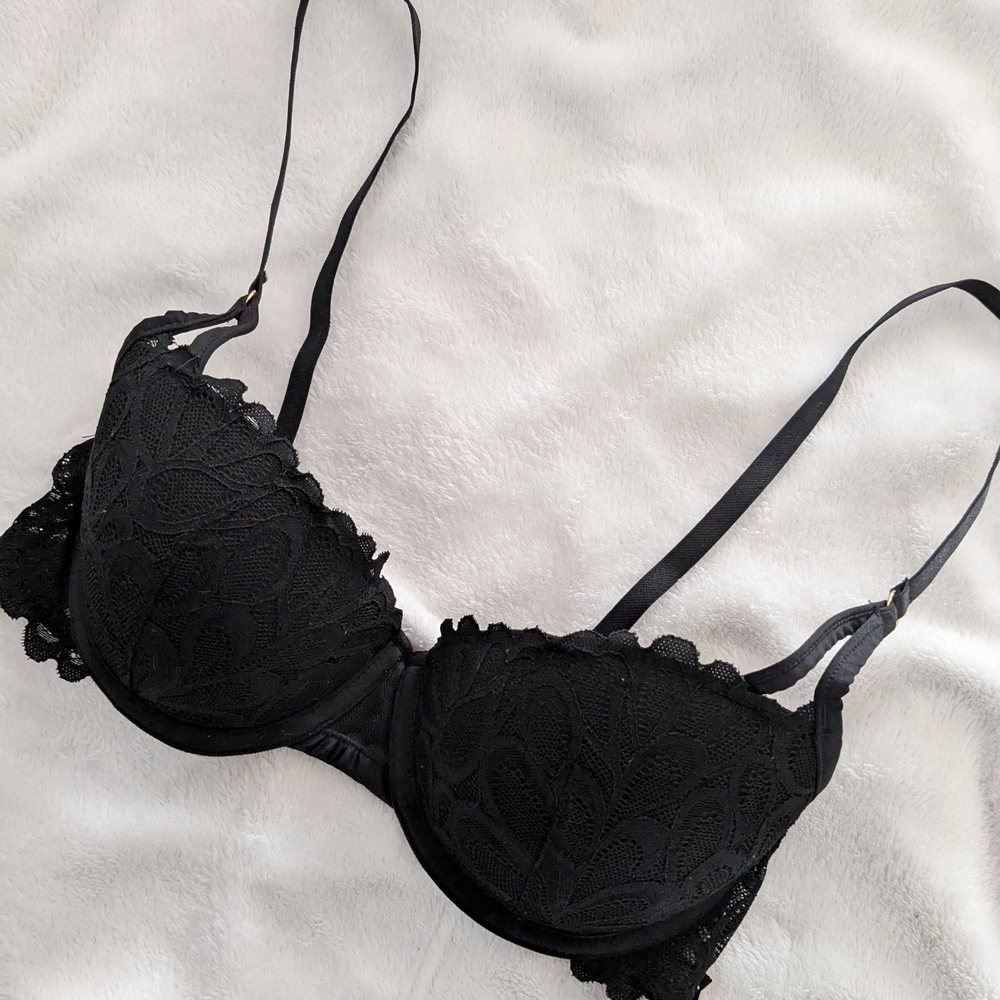 Savage X Fenty Black Lace Bra Intimates